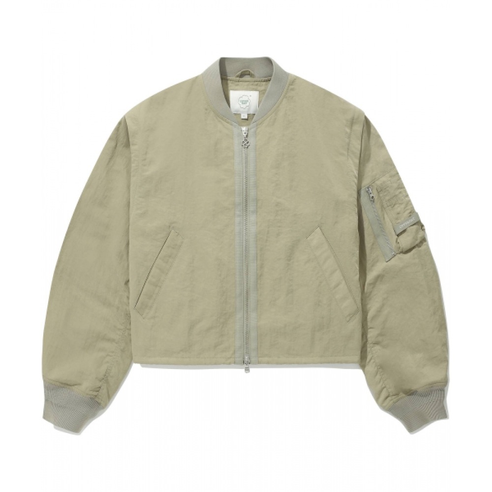 COVERNAT レディースデタッチャブル MA-1 ジャンパーライトカーキ