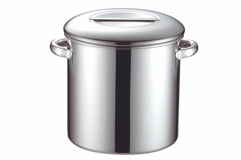 本間製作所 仔犬印 18-8内蓋式キッチンポット 24cm（10.8L） 手付