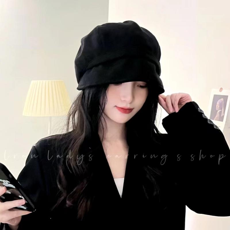 秋冬 コーデ レディース ファッション オシャレ アイテム カワイイ シンプル 大人カワイイ スリーインワン 無地 スエード 快適 フィッシャーマン ハット 八角 帽子 パイル ベレー帽