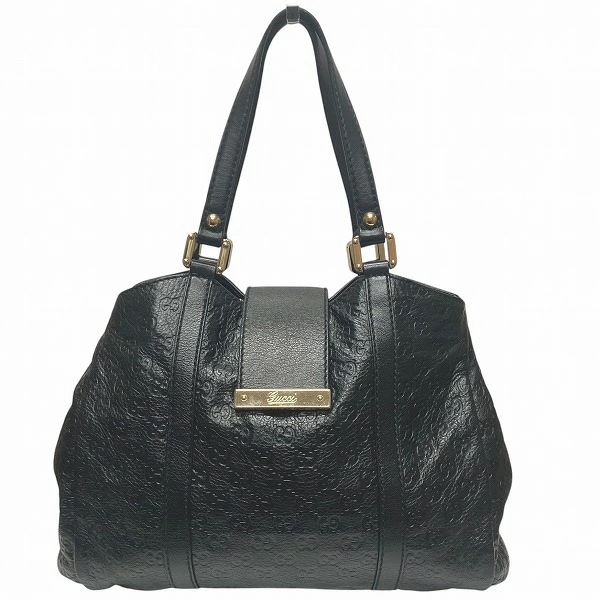 グッチ グッチシマ 211935 ブラック バッグ ハンドバッグ ユニセックス【中古】