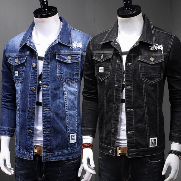 メンズA-JIA刺繍ロゴデニムデニムジャケット