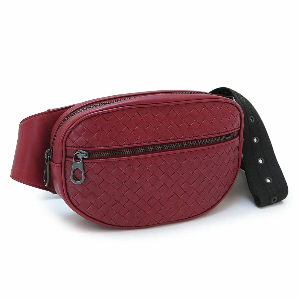ベルトバッグ 520452 V465X 2111 ウエストポーチ ボディバッグ イントレチャート レザー レッド系