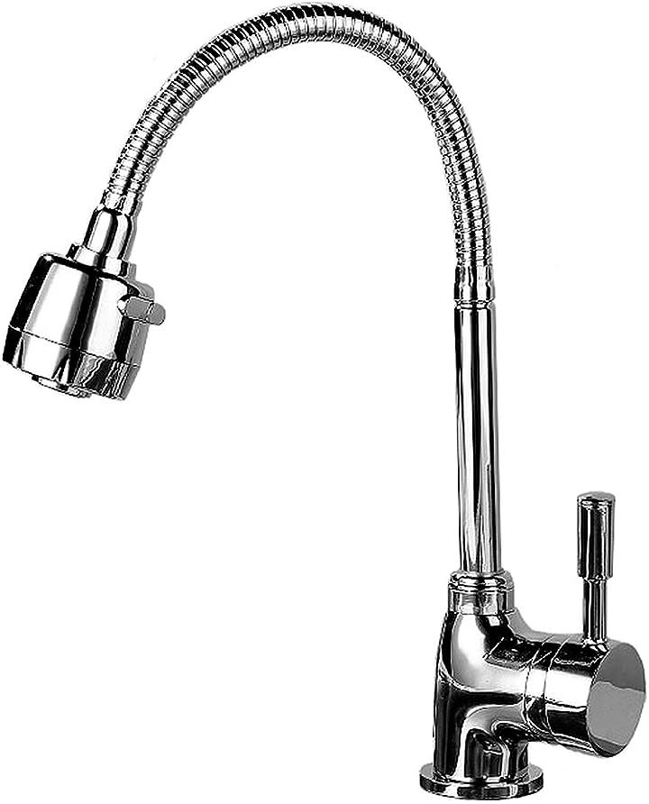 シャワー 切り替え付き 混合水栓 キッチン 洗面用 蛇口 シングルレバー シャワーノズル シャワーヘッド 自由可動 洗面台 水道 SK225(シャワー切り替え) 5,301円