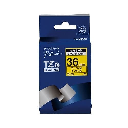 （まとめ買い）ピータッチテープ36mm黄/黒 TZE-661 00009887 [x3]