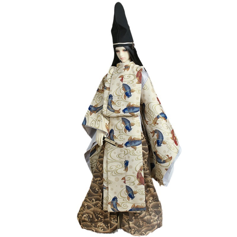 BJD ドール服 1/6 1/4 1/3 着物 和風 鯉 狩衣 『明羅』 幼SD/MSD/SD/SD17/70cm/ID72/ID75サイズ球体関節人形用衣装セット