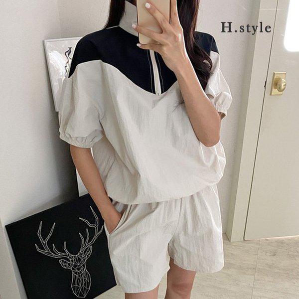 HスタイルDKビクトリアノラックセット/夏/トレーニングセット/ショートパンツセット/マートルック/ジャージセット/上下セットアップ