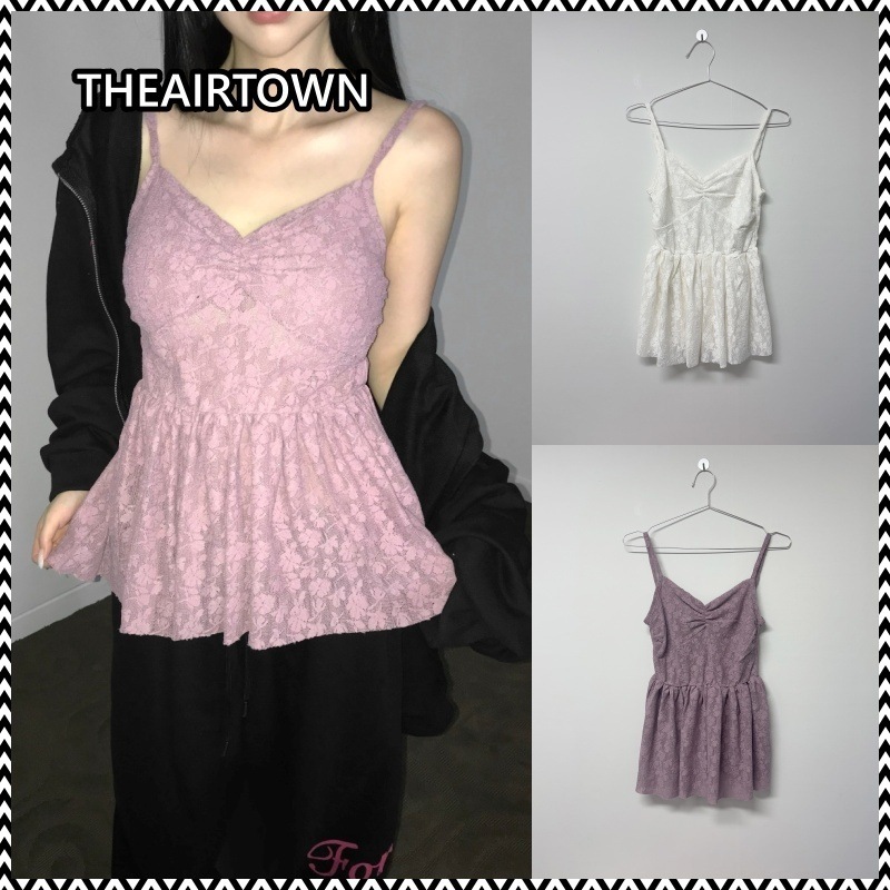 THEAIRTOWN sugar frill shirring top