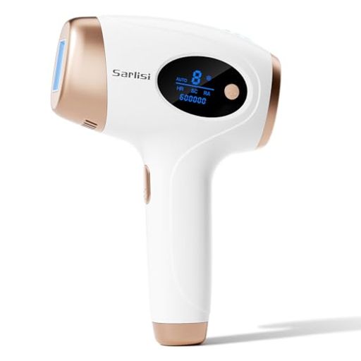 Sarlisi 脱毛器 無痛脱毛 自動照射 60万発9段階 全身適用 vio対応 家庭用 男女兼用 ipl 光脱毛器 髭 だつもうき脱毛器 メンズ サーリシ 光美容器 White Ai01