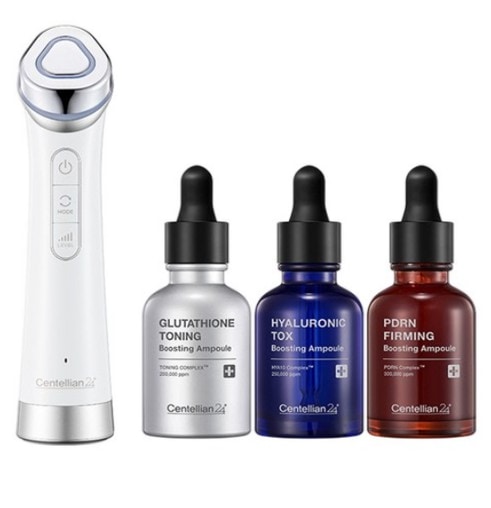 ビューティーデバイス/ ダーマ パルス ブースター マルチショット 美肌マッサージ器 + ブースティングアンプル 3種