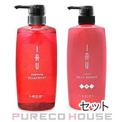 ルベル イオ (IAU) クレンジング リラックスメント (シャンプー) 600ml + クリーム メルトリペア (ヘアトリートメント) 600ml 【セット】