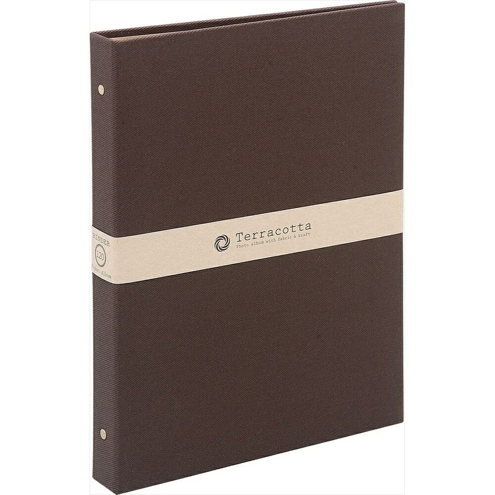 （まとめ買い）テラコッタ バインダー式ポケットアルバム L判3段120枚 ブラウン TER-L3Y-140-BR [x3]