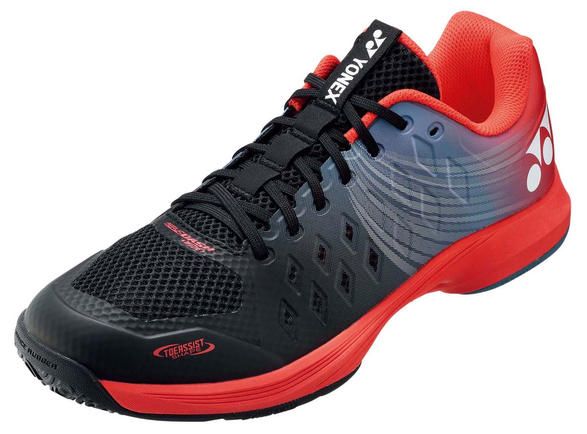 ヨネックス YO-SHTAD4WG-519-22.0 ユニセックス テニスシューズ パワークッションエアラスダッシュ4GC WIDE（コーラルレッド/ブラック・サイズ：22.0cm） YOSHTAD