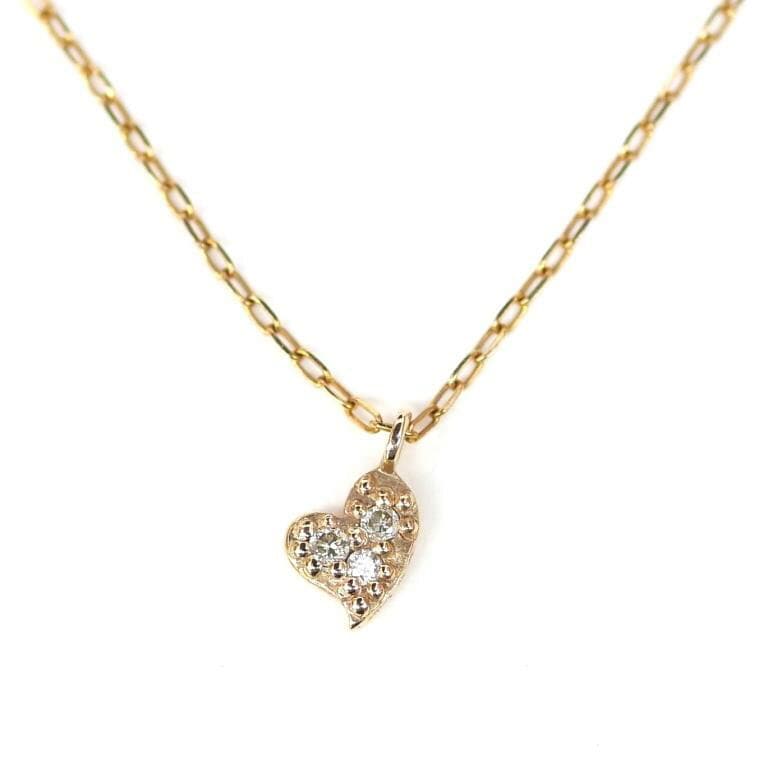 フェスタリア festaria ネックレス ハートモチーフ ダイヤモンド 10金 /ゴールド/K10【中古】(68347) 7,744円