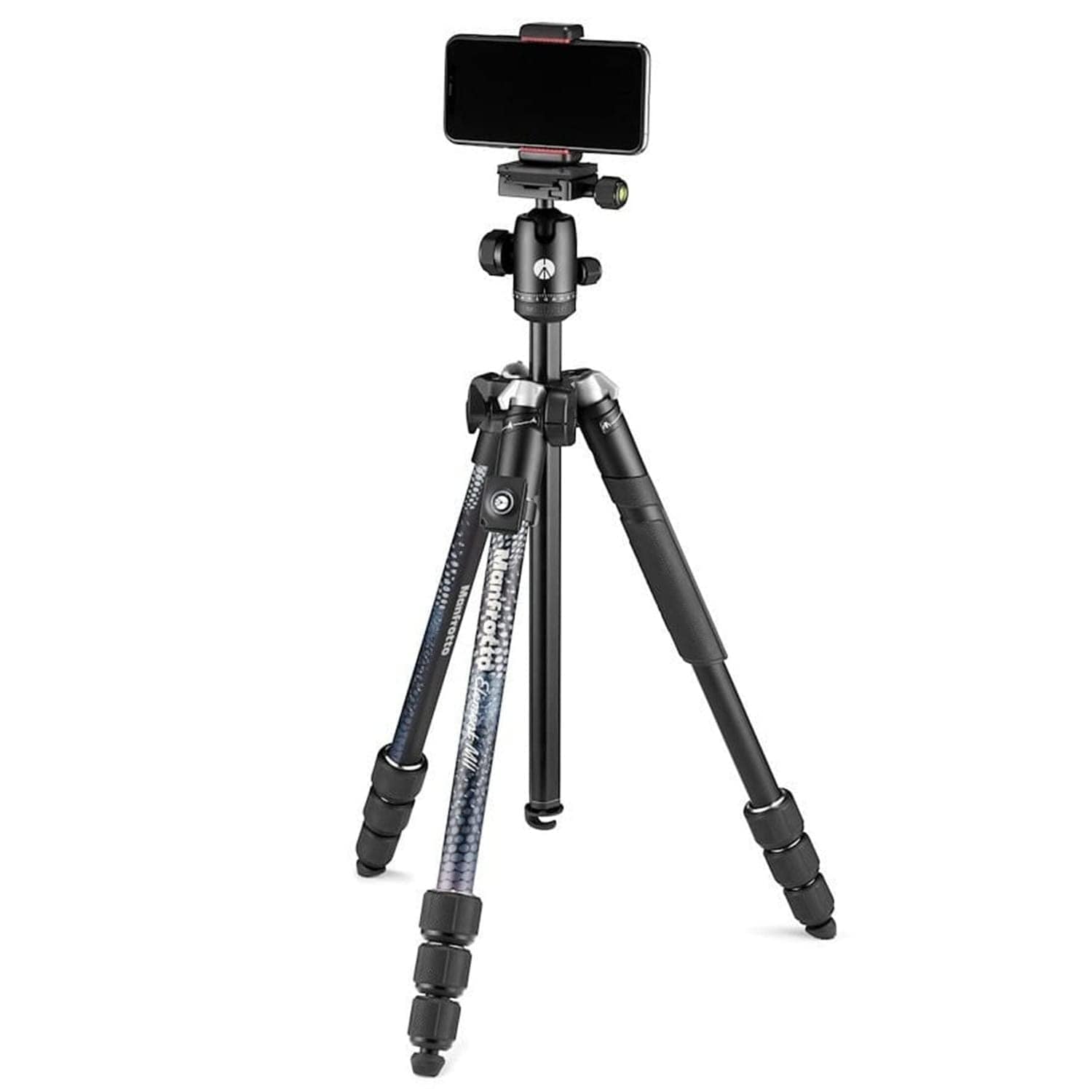 マンフロット(Manfrotto) Element MII スマホ三脚キット ブラック 4段 MKELMII4BMB-BH Bluetoothリモート 自重1.55kg 8kg耐荷重 キャリーバッグ付
