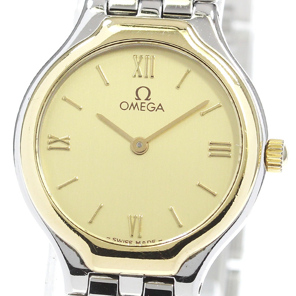 オメガ OMEGA デビル YGベゼル クォーツ レディース _837009【中古】
