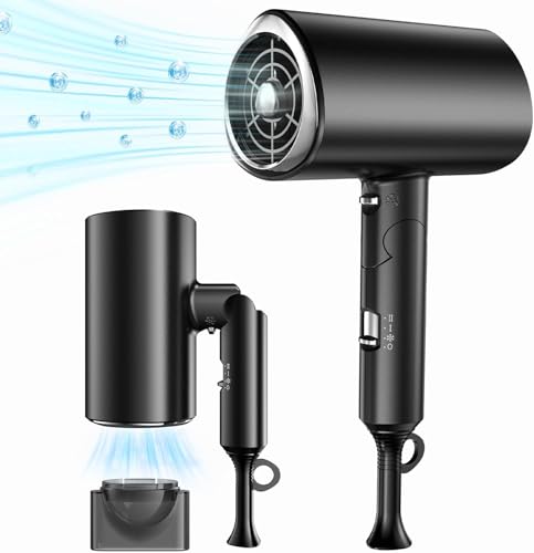 色：Black ドライヤー 大風量 速乾 1500W 【2024新登场】 ヘアドライヤー 3段階調整