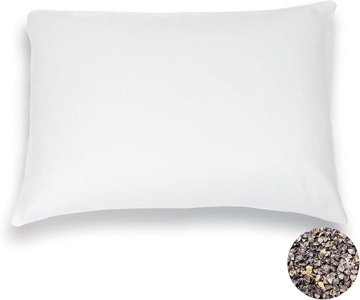 日本製 そばがら枕 和晒し オーガニックコットン 枕カバー付き そば殻 まくら 高さ調節可能(ホワイト, 大) 5,169円