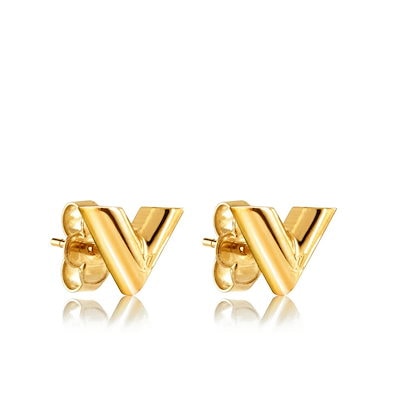 Qoo10] Louis Vuitton LV ピアス エセンシャル V ゴールド