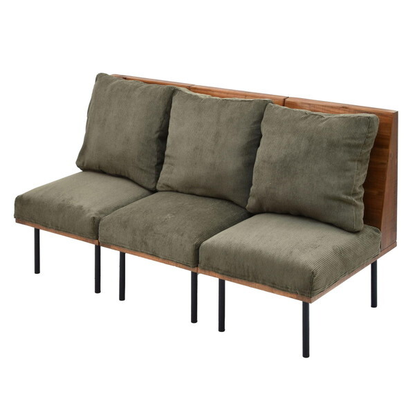 B.Bファニシング IFSE0322COGRN コーデュロイグリーン infinite 三人掛けソファー(300×3+303×3+307×3) メーカー直送