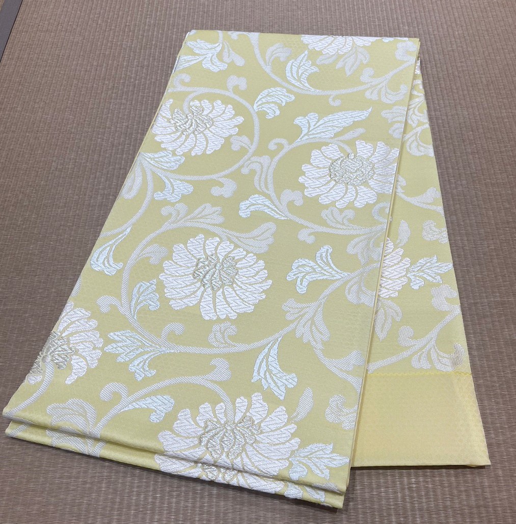 袋帯 西陣河合美術織物 唐衣正倉院 唐花文様 黄色銀 [hukuroobi009] 154,000円