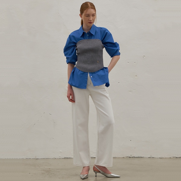 Straight Cotton Denim Pants (PT-5487)