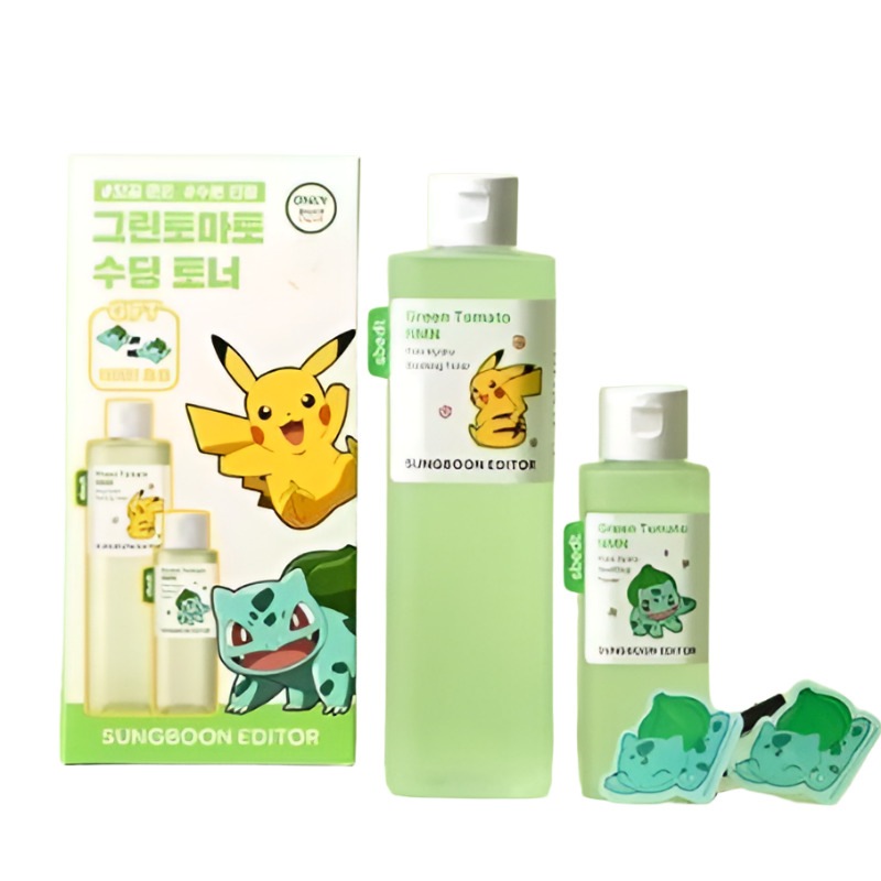 [ポケモンエディション限定] グリーントマトNMN ポアハイドロスージングトナー 350g 企画 (+120g + ヘアピン2個付き)