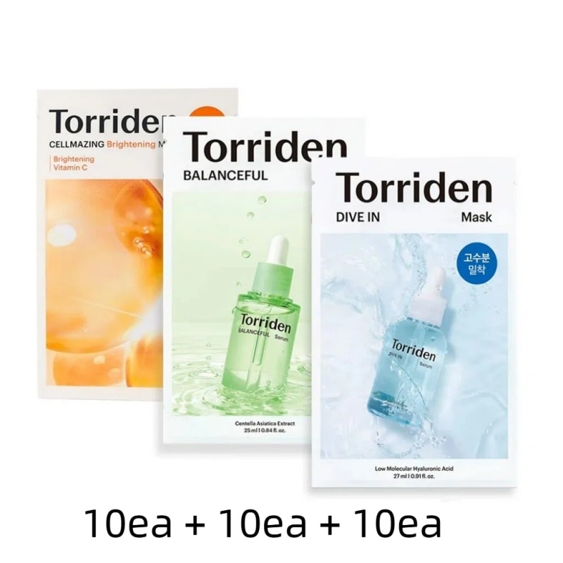 マスクパック 3種セット(ダイブイン+セルメイジングビタC+バランスフルシカ)10+10+10=30枚