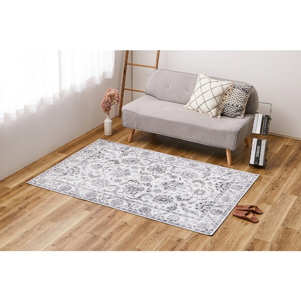 240639712 ネオクラシカル ソフトフランネルラグ ハーマル 190240 グレー メーカー直送