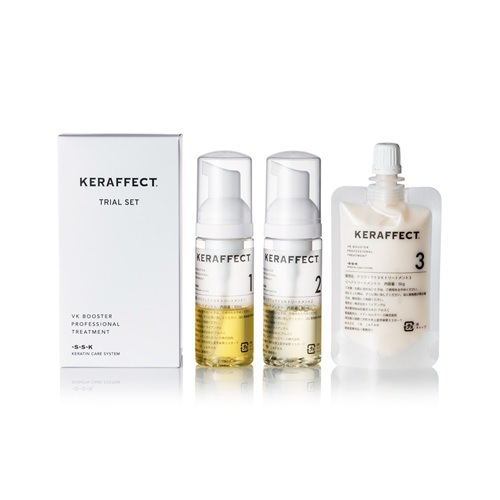 [国内正規品]ケラフェクト VK トライアルセット 30ml/30ml/50 ダメージケア トリートメント リペア 保護 ハイダメージ 髪質 傷んだ 改善 熱処理 縮毛矯正 髪質改善 髪管理