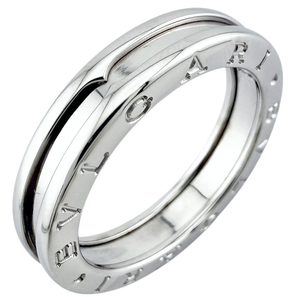 ブルガリ B-zero.1 1バンド リング 指輪 18.5号 18金 K18ホワイトゴールド BVLGARI 中古 美品