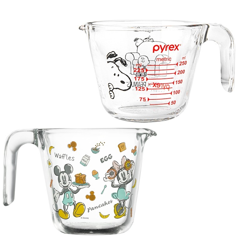パイレックスディズニー計量カップ500ml+スヌーピー250ml