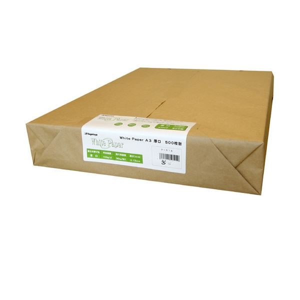 （まとめ）長門屋商店 ホワイトペーパー A3 厚口90kg ナ-514 1冊(500枚) (×2セット)