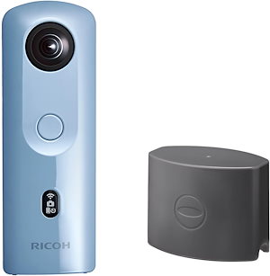 RICOH THETA SC2 BLUE ブルー 360度カメラ + レンズキャップ TL-1 セット