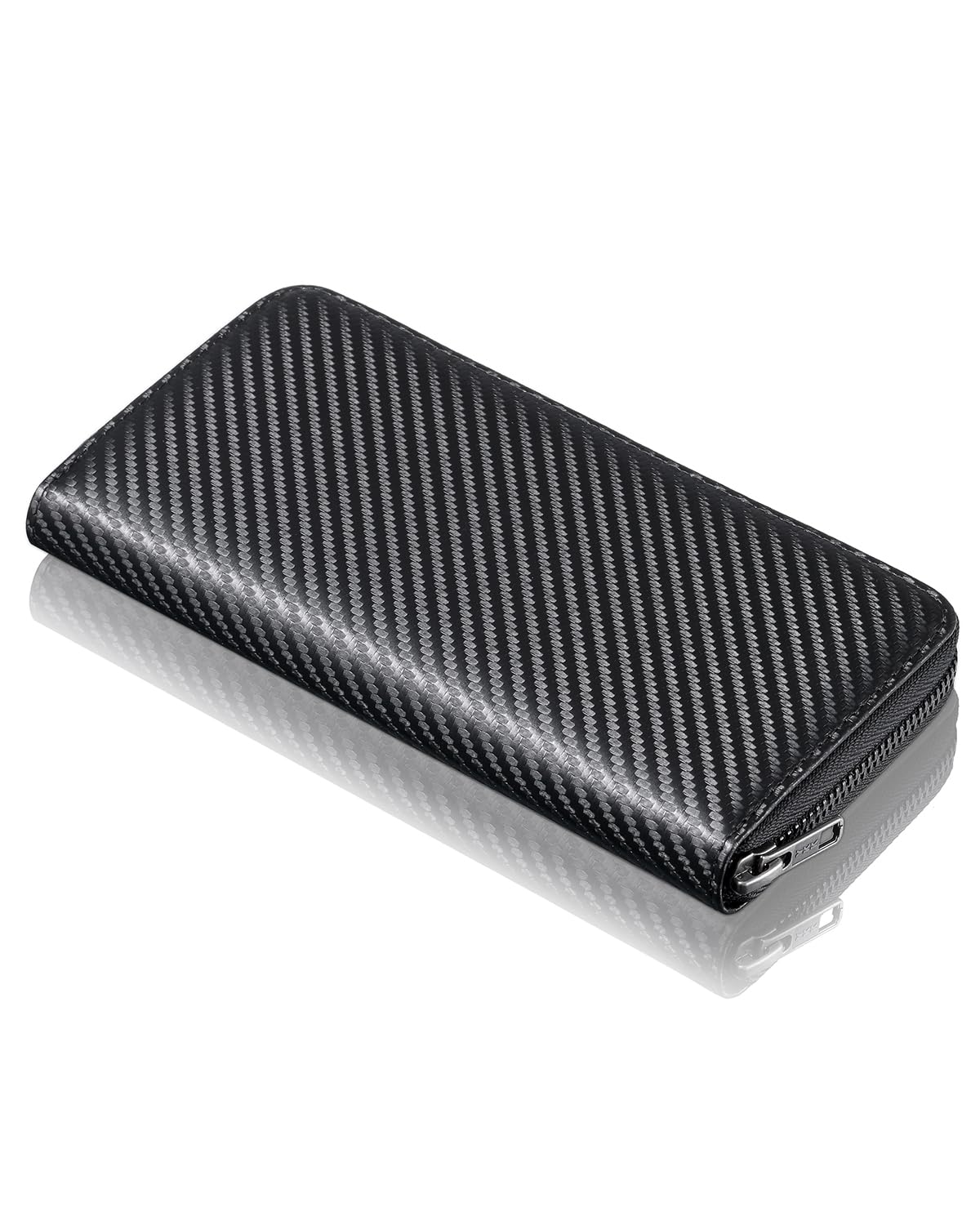 [INMURYIA] 財布 メンズ 大容量 長財布 カーボンレザー セパレート型 小銭入れ