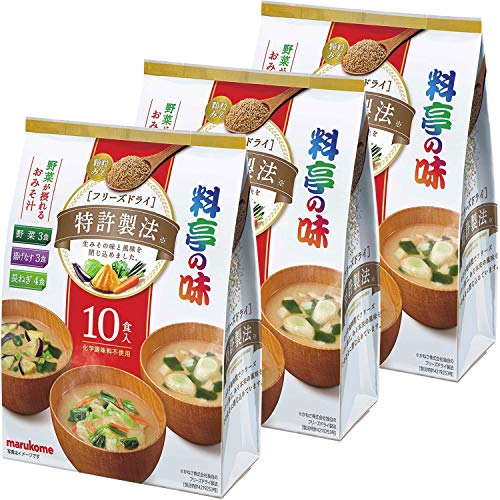 マルコメ フリーズドライ 顆粒 料亭の味 アソート 即席味噌汁 10食×3個 熱中症対策・栄養補給にも