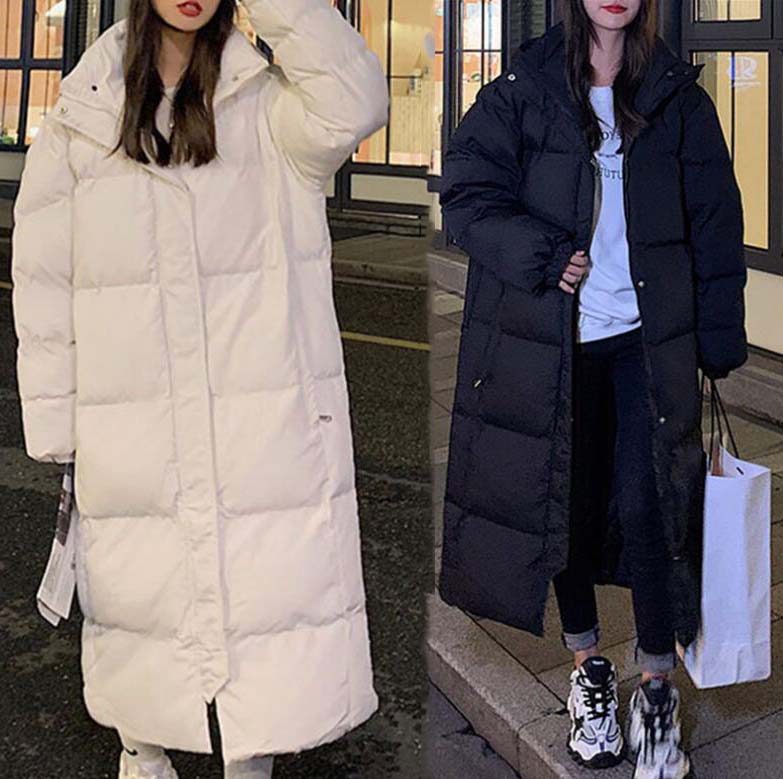【】暖かい 防寒着 女性用 ダウンコート 中綿コート レディース ロングコート ダウンジャケット フード付き 大きいサイズ 無地 カジュアルコート 綿 秋冬コート 中綿ジャケット シンプル 体