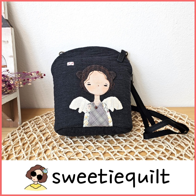 【sweetiequilt】 オーダーメイド　100％手作り　エンジェルクロスバッグ　韓国大人気　恋人プレゼント　ハンドメイド　お出かけ　デイリーバック