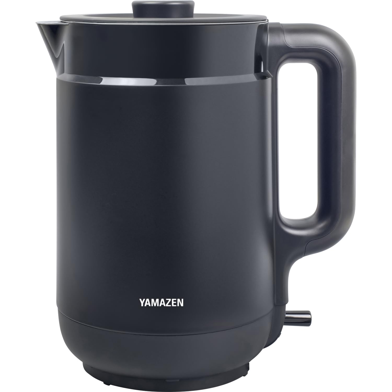 [山善] 電気ケトル 電気ポット 1.5L 大容量 一人暮らし 二人暮らし 自動電源OFF 空焚き防止機能 ふた取り外し可 ワンタッチ操作 2重構造 ブラック YKPA-1215(B)