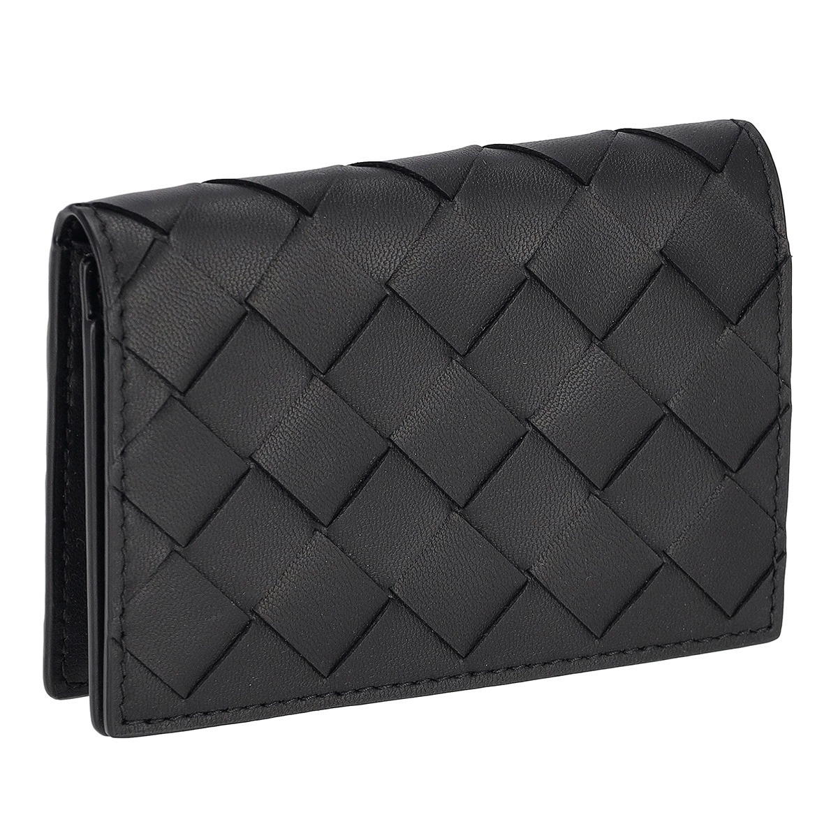 BOTTEGA VENETA 593115-V3UH2-8803 ボッテガヴェネタ 名刺入 ラムレザー/カーフレザー ブラック/シルバー