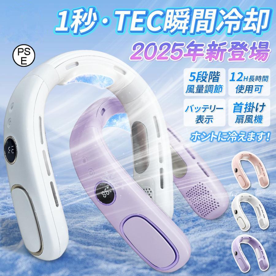 ネッククーラー 冷却プレート付き 首掛け扇風機 半導体冷却 羽根なし 3つ冷却プレート 扇風機 静音 ネックファン 100段階風量 節電 熱中症対策 屋外 プレゼント