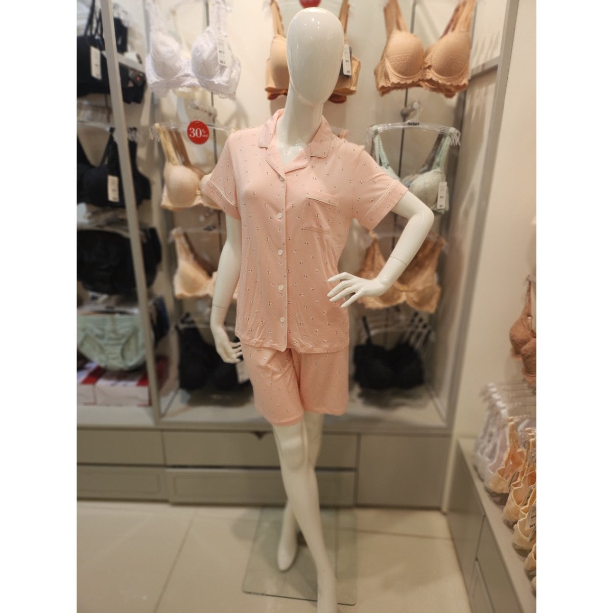 [釜山店] 幾何学ベーシックモーダル女性パジャマセットWP8779B PHPK