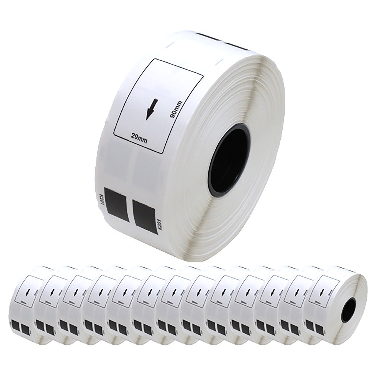 ブラザー用 ピータッチ DKプレカットラベル (感熱紙) DK-1201 互換品 宛名ラベル 白 29mm×90mm 400枚入り 15個セット