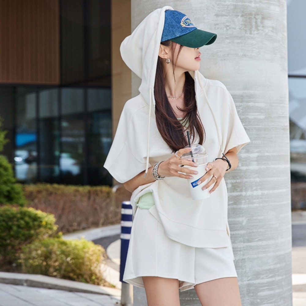 [NAK21] フード付きショートスリーブ+ショーツセット NK52-セット-16