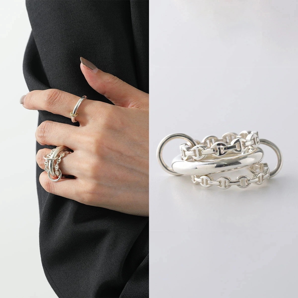 Spinelli Kilcollin × Hoorsenbuhs スピネリキルコリン ホーセンブース コラボ リング MICRO DAME SK レディース 指輪 アクセサリー 3連 Silver92