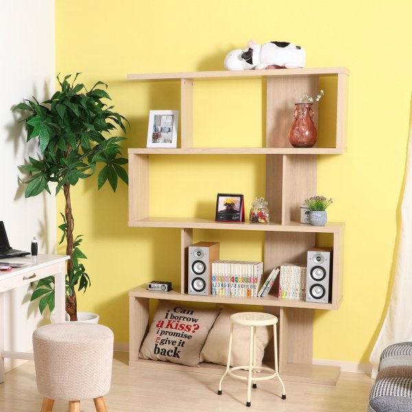 Ｓ型ディスプレイシェルフ 全体：幅1200 奥行305 高さ1710 ラック シェルフ 収納