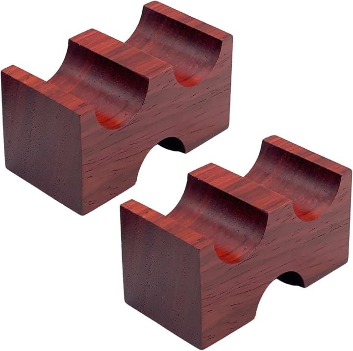 木製 オーディオ ケーブル用 ウッド インシュレーター スピーカー アンプ 無垢材 2個(ブラウン)