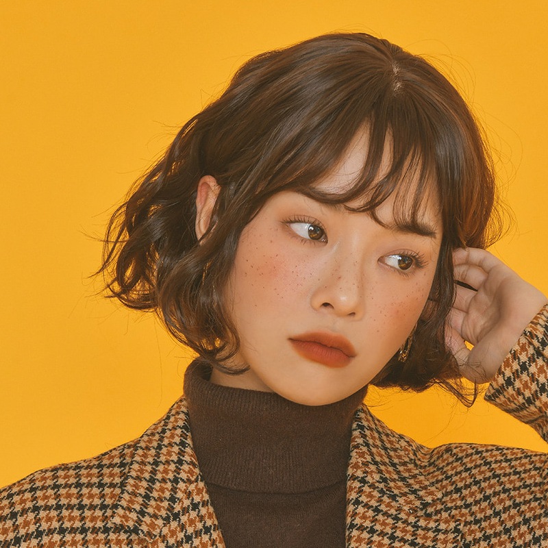 See Through Bang Cotton perm ウィッグナチュラル可愛いウィッグ セミロングおしゃれな耐熱ウィッグ女性用ウィッグウィッグ ロング ストレートヘア 小顔効果