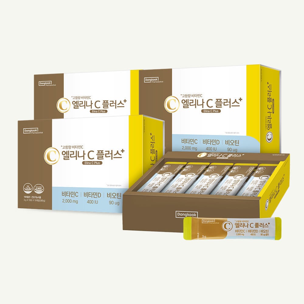 【1+1+1】 ドングク製薬 エリナC プラス 高含量ビタミンC ビタミンD ビオチン 100包