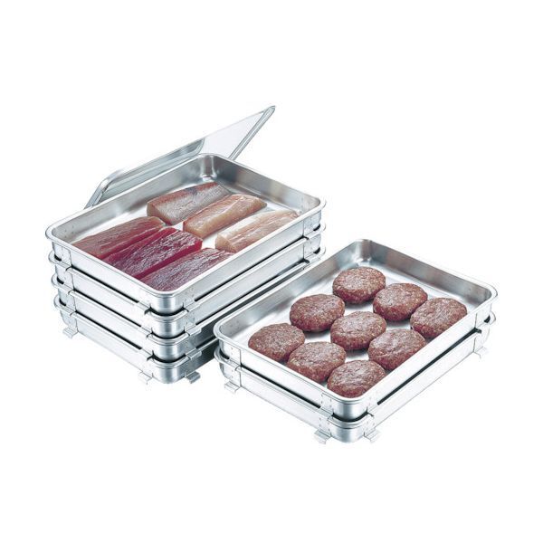 日本メタルワークス K02700000960 抗菌生鮮バット 8枚取 メーカー直送