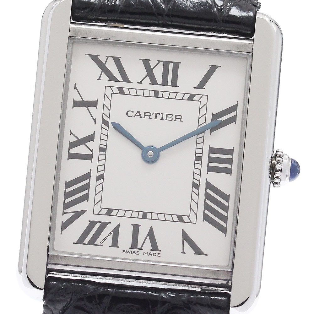 カルティエ CARTIER W5200003 タンクソロ デイト 自動巻き メンズ 保証書付き_956715【中古】